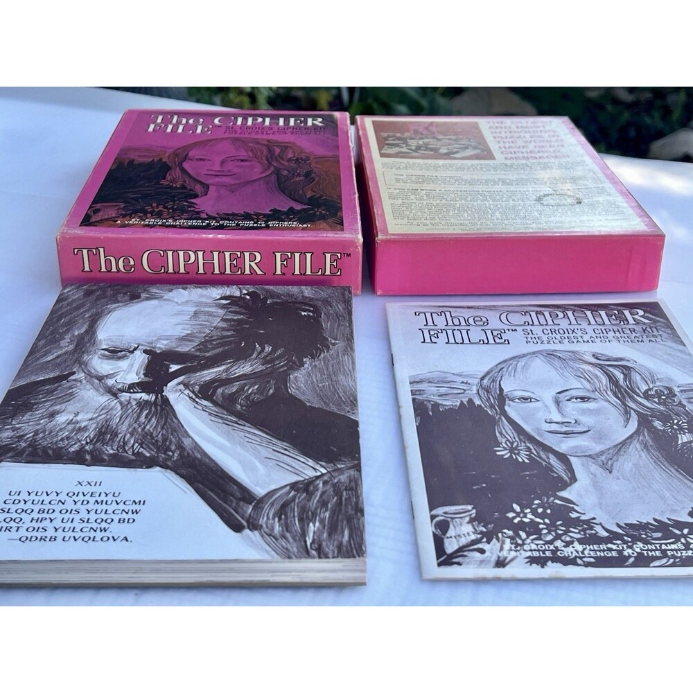 1971 The Cipher File St Croix Cipher Kit 40 Puzzles Unused NOS Vintage Game